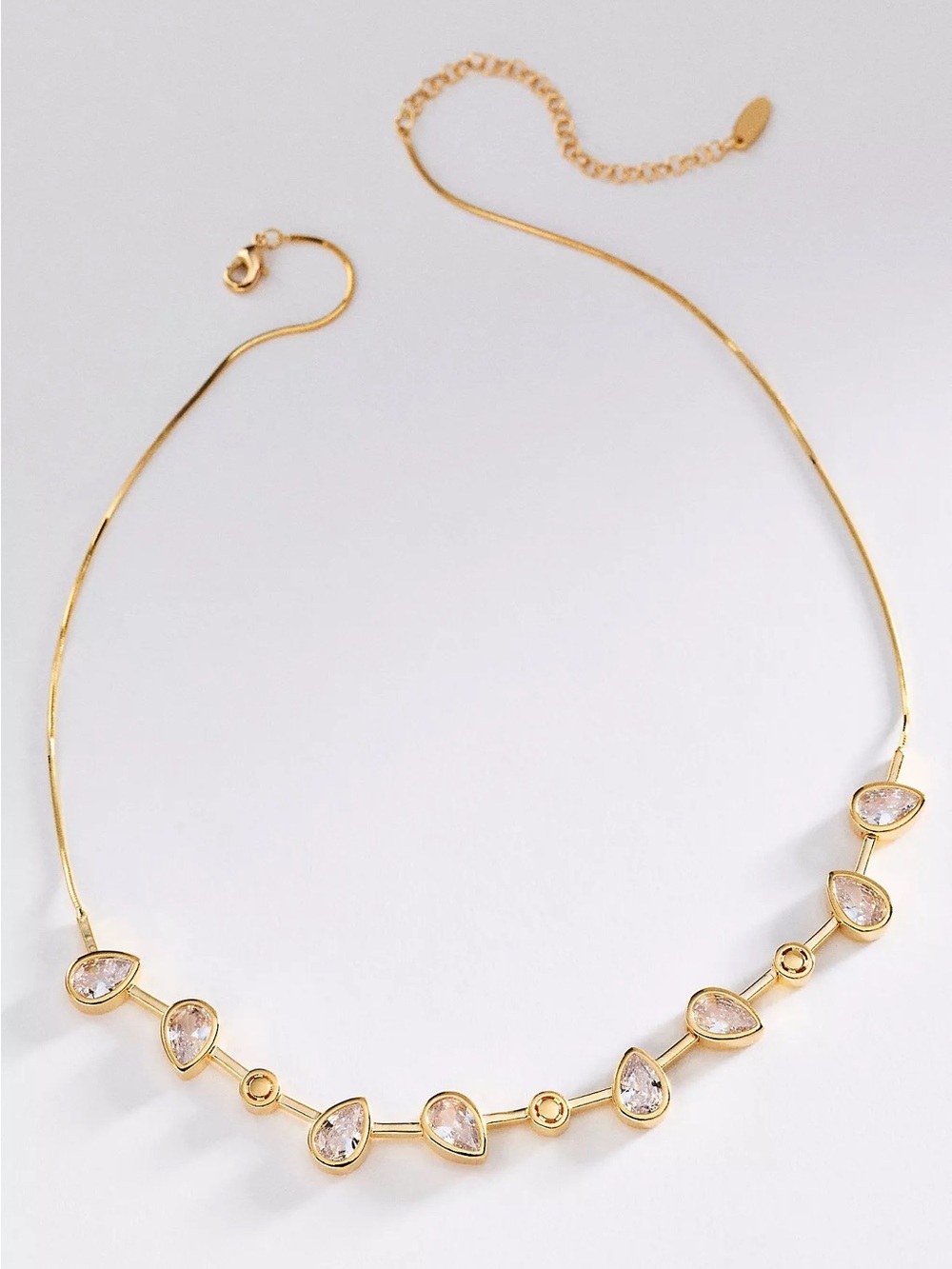 Anthropologie Mixed-Up Crystal Necklace - NWT - Gold